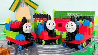 きかんしゃトーマス ブロックの機関車たちがバラバラになっちゃった！機関車を組み立てよう！パーシー ジェームス Thomas and Friends assemble the Train Blocks
