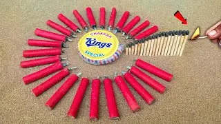 Diwali Bijali Crackers Circle With Kings Special Spinner | Matchstick Chain Reaction Domino |☺️