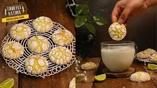 How i Made The Best Eggless Lemon Crinkle Cookies | Easy Recipe | Truffle Nation