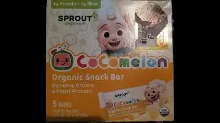 Sprout Organics CoComelon Organic Banana, Grains & Plant Protein Snack Bar Review