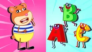 Yes Yes Stay Smart Wolfoo⭐️ Hamsy Learn English ABC Flashcards | Pug Family Cartoon for kids