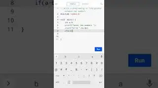 program to find greater between two numbers #cprogramming #codingguru #shorts😎