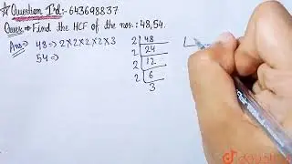 Find the HCF of the numbers : 48, 54 | CLASS 6 | HCF-LCM | MATHS | Doubtnut