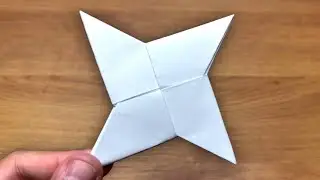 How to make a NINJA STAR SHURIKEN from ONE sheet of A4 paper