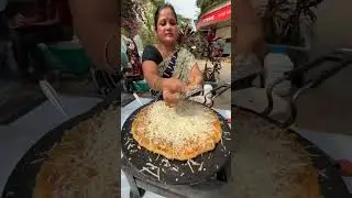 Mumbai Aunty Makes Huge Aloo Cheese Paratha || Thakur Village, Kandivali || indianfood #shorts