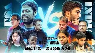 Checkmate :  Team USA vs Team India | ft. Gukesh, Hikaru, Arjun, Levy, Fabi, Sagar