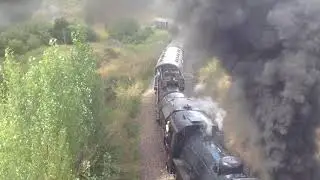 ExNZGR Jb Class 4-8-2 Jb1236 climbs the steep Westmere Bank north of Whanganui in New Zealand's No