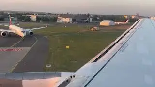 Brussels Airlines A320 landing at Prague Airport 
