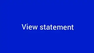 Create view statement | view statement in tamil | view statement in dbms | DDL commands
