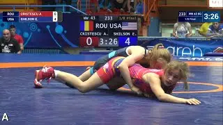 1/8 WW - 43 kg: A. CRISTESCU (ROU) v. E. SHILSON (USA)