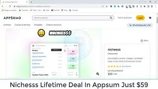 Nichesss Appsumo Lifetime Deal And Full Review