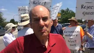 Protest Outside Arlington Heights Gun Shop