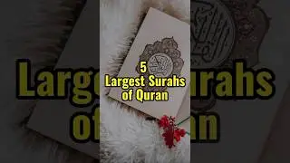 5 Largest Surahs Of Quran.         |Shorts| #ytshorts #shorts