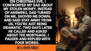 ON CHRISTMAS EVE, I CONFRONTED MY DAD ABOUT MY STOLEN MONEY. INSTEAD OF ANSWERS, DAD TURNED ON ME...