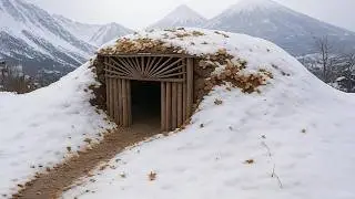 Lone Survivor Constructs Snow Hideout in Untouched Frozen Wilderness - 2025 Journey