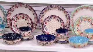 Temp-tations Floral Lace or Old World 20-pc Basketweave Dinnerware Set on QVC