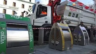 Inaugurati a Porta Capuana i primi cassonetti interrati del Centro Storico