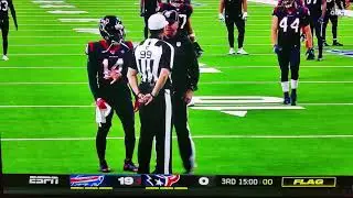 DeAndre Carter #14 safe signal no knee end zone Texans/Bills