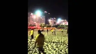 Beach soccer in Rio during World Cup
