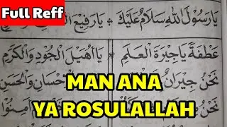 MAN ANA Untuk Belajar Dibaan Barzanji Nadhom YA ROSULALLAH SALAMUN 'ALAIK| Baca MAULID DIBA TERMUDAH