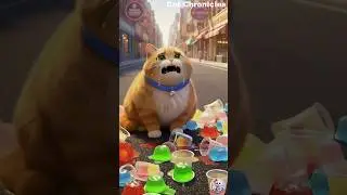 Cat's Jelly Disaster! What Happened Next😳 #shorts #cat #animals #comedy #cartoon
