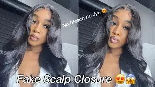 Fake Scalp Closure Wig Install |No Bleach| Ft Nadula Hair