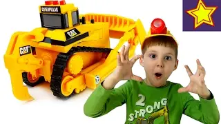 Про Бульдозер. Желтый бульдозер CAT Строительная техника для детей Kids bulldozer CAT