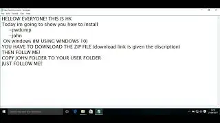 john pwdump on windows