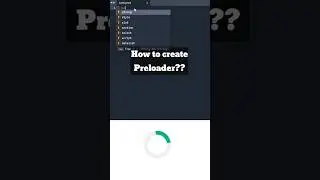 How to create Preloader using 