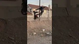 he crashed his new scooter!