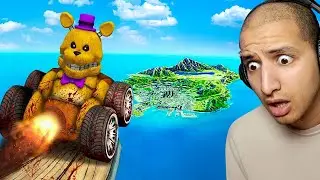 Jumping FAST FREDBEAR CARS Across The ENTIRE MAP In GMOD..