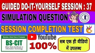 GUIDED DO-IT-YOURSELF SESSION : 37 [HINDI] #19BS-CIT WITH SIMULATION QUESTION & COMPLETION TEST 100%