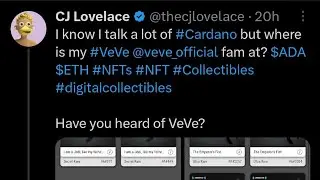 Veve fudders downplay Veve x Alibaba partnership! New influencers pop up! OMI stats!