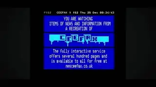 Pages from Ceefax Christmas Day 2025 (Early Hours)