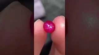 1.33ct Natural, Unheated Burmese Star Ruby with a vivid Pigeon's Blood color #starruby #gemquality