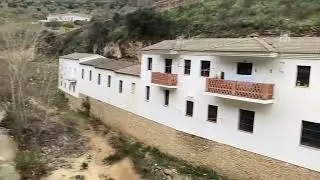 Drilling the Overhanging Rock Wall in Setenil, Spain