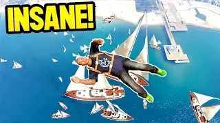 EXPLODING 100 Boats in Zero Gravity? (GTA 5 Mods)