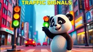 🚦 Traffic Signal Lesson for Kids | 3D Animated Panda Teaches Road Safety 🐼 | Fast Learning Traffic |