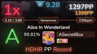 9.3⭐ ASecretBox | Tsubaki - Alice In Wonderland (feat. UX) [Nevermore] +HDHR 99.81% | 1297pp 1❌