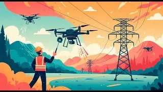 🚁 Transmission Line Stringing with Drone Technology | Power Line Construction
