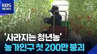 ‘사라지는 청년농’…농가인구 2백만 명 붕괴 / KBS  2026.02.02.