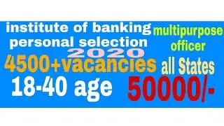 Institute of banking personal selection office assistant multipurpose jobs