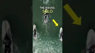 Wave Craze: ...Surfer Conquers the Waves Solo 🌊 Surfboard of Motivation #shorts
