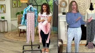 MUK LUKS French Terry Perfect Match Henley and Jogger Set on QVC
