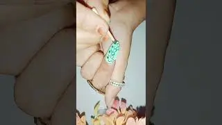 Very easy nail art 💚🖤🤍....#nailart #notools #naildesign #easy