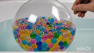 Satisfying ASMR   Water Balloon Orbeez Popping 💧battub
