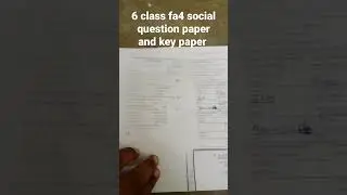 6 class fa4 social question paper and key paper