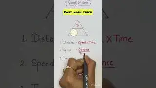 Speed distance and time formula trick | Math and Physics #shorts