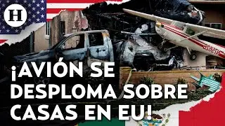 ¡Nueva tragedia aérea en EU! Avioneta se desploma en San Diego; deja un muerto e incendio de casas