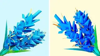 How to make beautiful paper stick flower - paper flower crafts for home decoration - ETI'S ETC